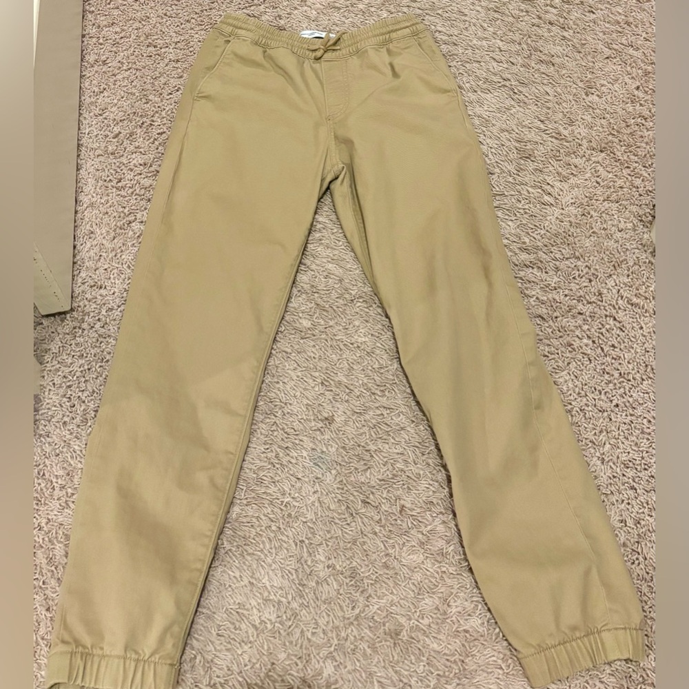 youth boy khaki joggers size 11/12